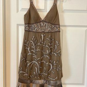NWT Sue Wong Nocturne silk & beaded cocktail dress